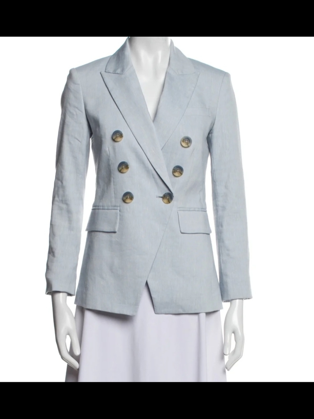 Veronica Beard Powder Blue Double-Breasted Blazer